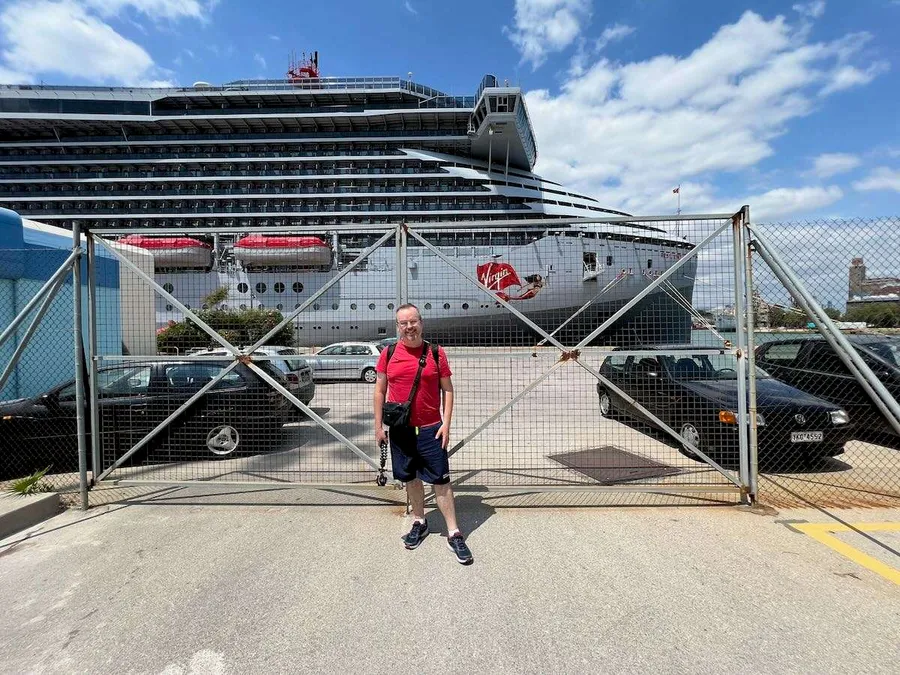 Patrick at his cruise ship at Piraeus Athens