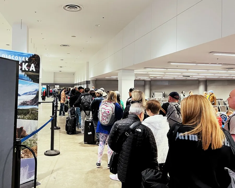 Another long line at Vancouver Port