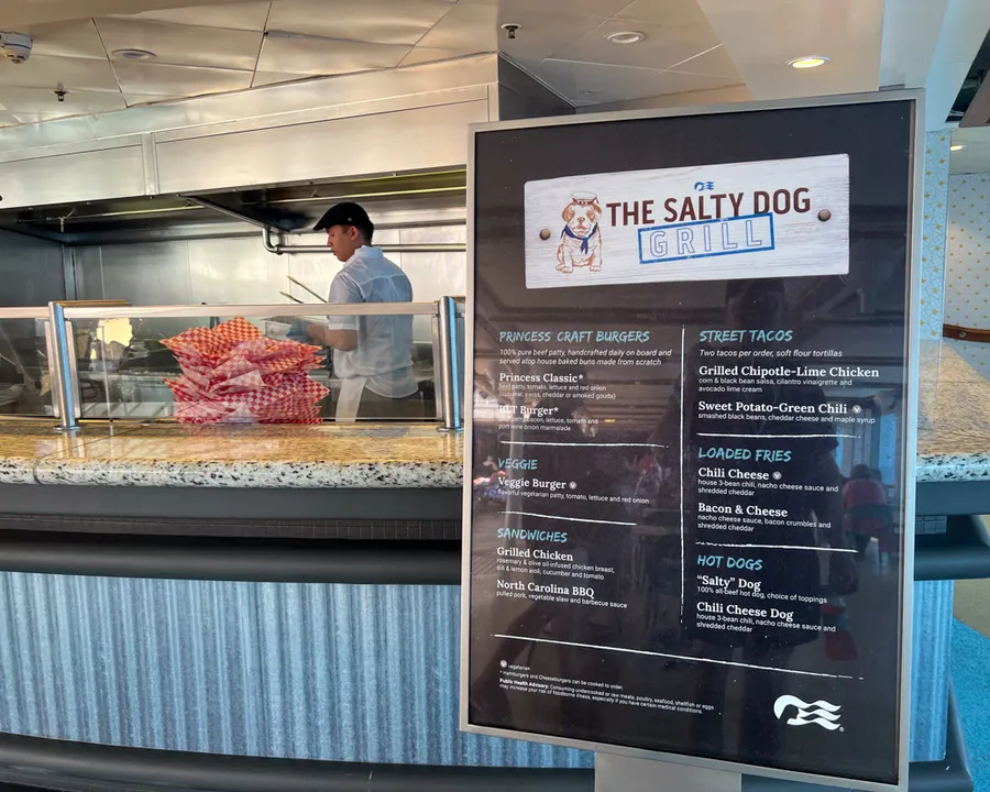 The Salty Dog cafe on board a Princess Cruise