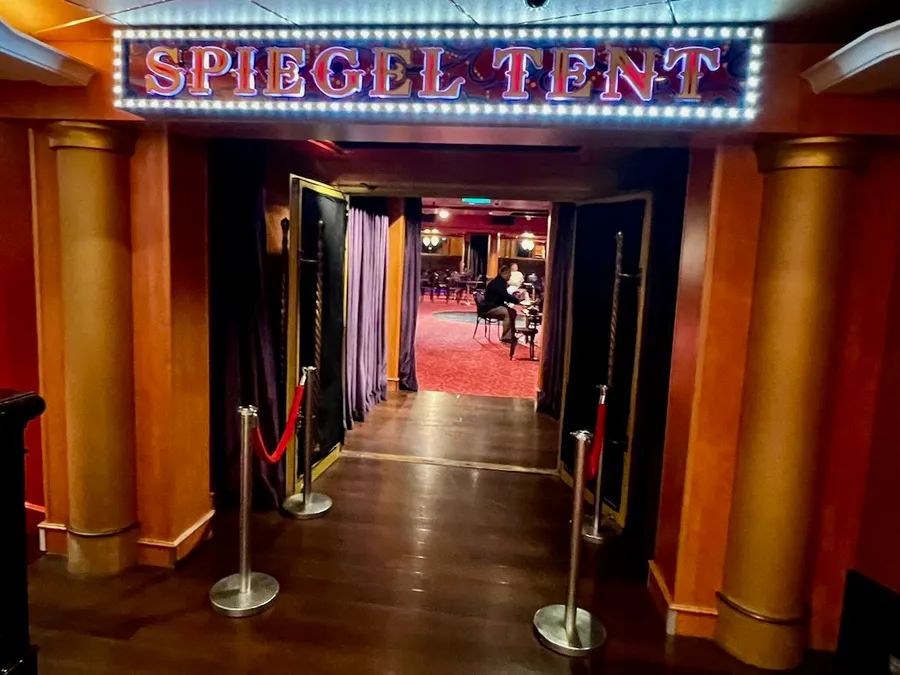 A signature venue on Norwegian Epic, the Spiegel Tent
